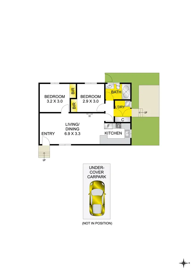 Floorplan of Homely unit listing, 2/206 Wilsons Road, Whittington VIC 3219