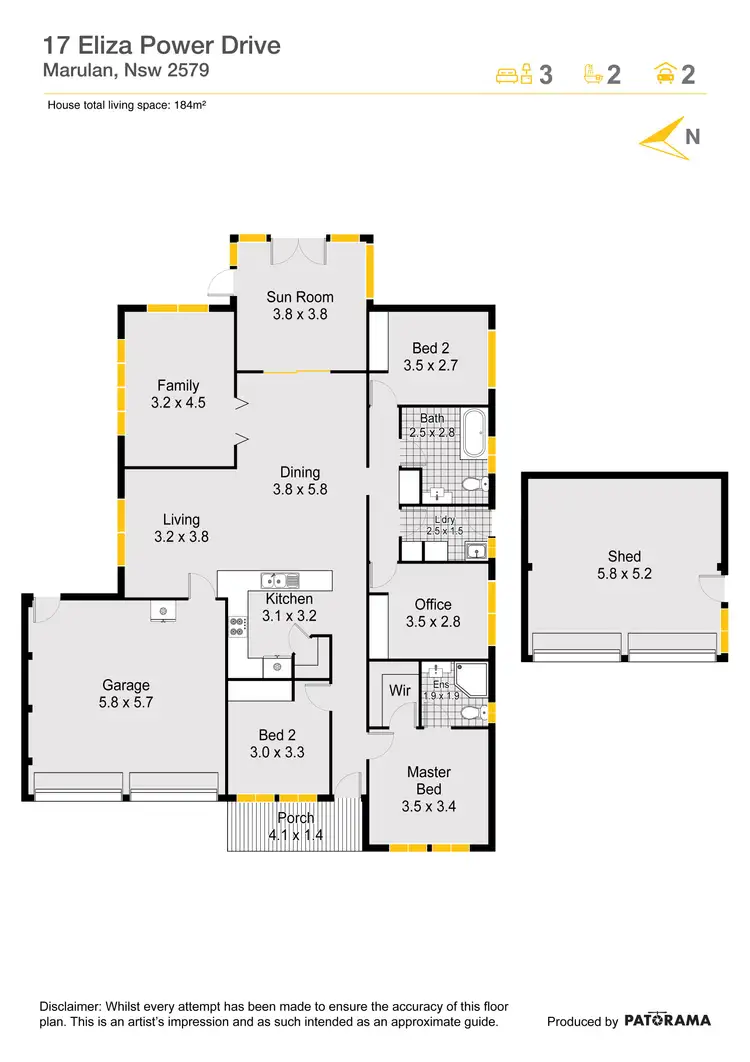 Floorplan of Homely house listing, 17 Eliza Power Drive, Marulan NSW 2579