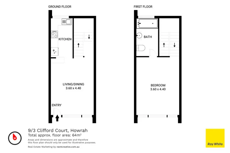 Floorplan of Homely unit listing, 9/3 Clifford Court, Howrah TAS 7018