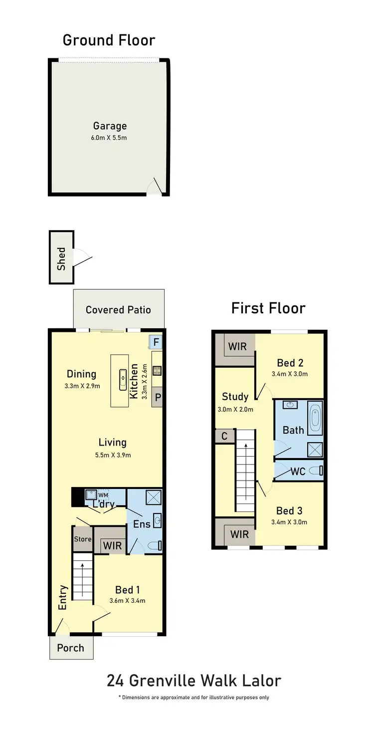 Floorplan of Homely townhouse listing, 24 Grenville Walk, Lalor VIC 3075