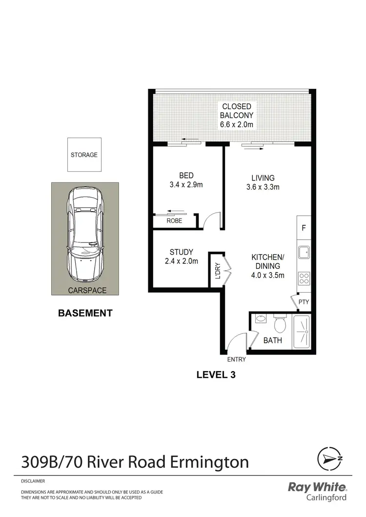 Floorplan of Homely apartment listing, 309B/70 River Road, Ermington NSW 2115