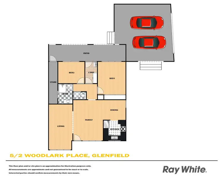 Floorplan of Homely villa listing, 5/2-6 Woodlark Place, Glenfield NSW 2167
