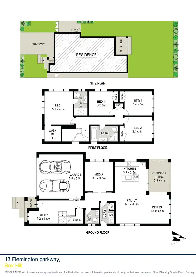 Floorplan of Homely house listing, 13 Flemington Parkway, Box Hill NSW 2765