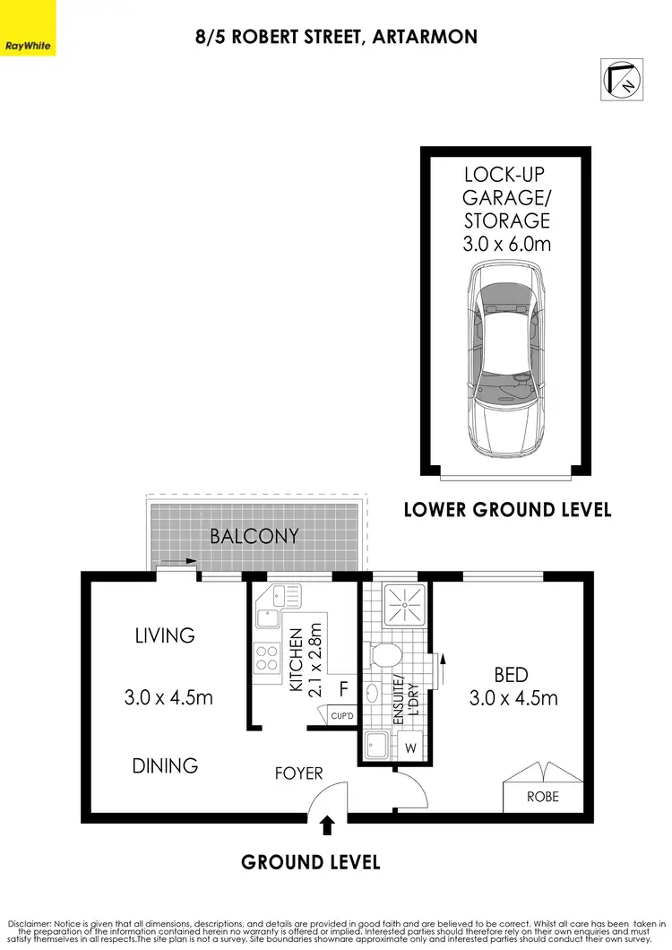 Floorplan of Homely apartment listing, 8/5 Robert Street, Artarmon NSW 2064