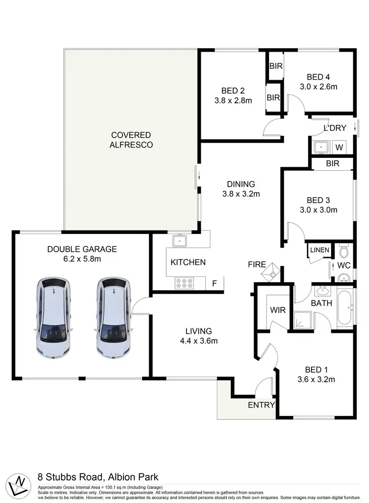 Floorplan of Homely house listing, 8 Stubbs Road, Albion Park NSW 2527