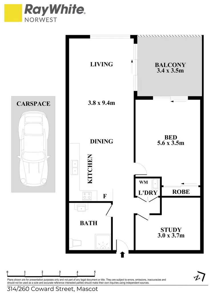 Floorplan of Homely apartment listing, 314/260 Coward Street, Mascot NSW 2020