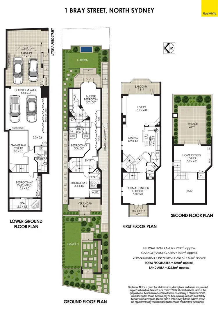 Floorplan of Homely house listing, 1 Bray Street, North Sydney NSW 2060