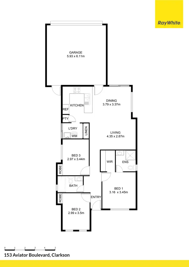 Floorplan of Homely house listing, 153 Aviator Boulevard, Clarkson WA 6030
