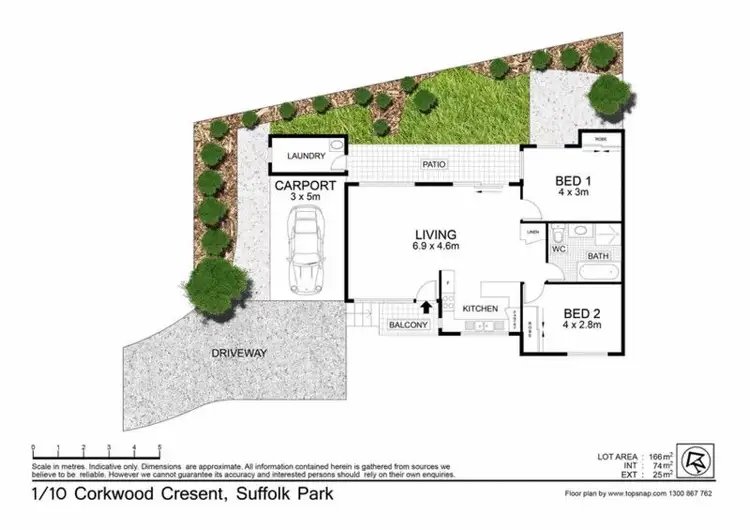 Floorplan of Homely villa listing, 1/10 Corkwood Crescent, Suffolk Park NSW 2481