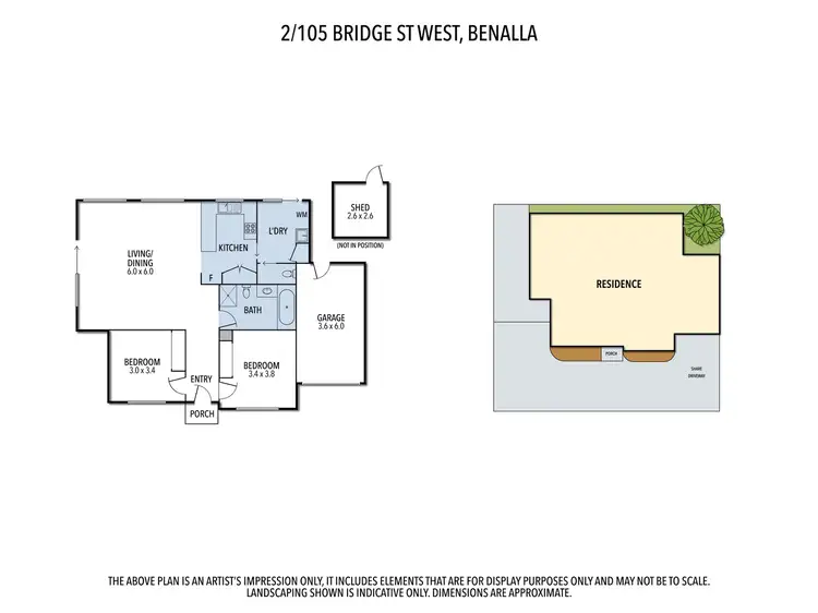 Floorplan of Homely unit listing, 2/105 Bridge Street, Benalla VIC 3672