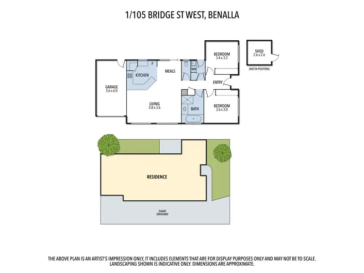 Floorplan of Homely unit listing, 1/105 Bridge Street, Benalla VIC 3672