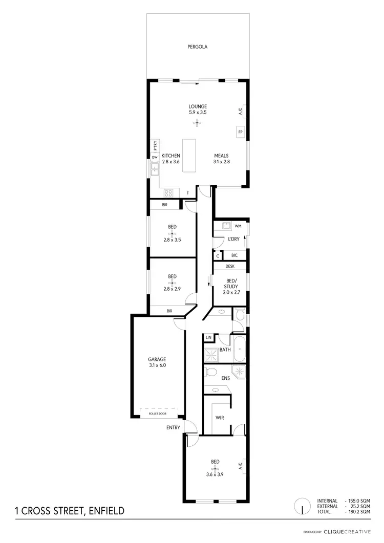 Floorplan of Homely house listing, 1 Cross Street, Enfield SA 5085