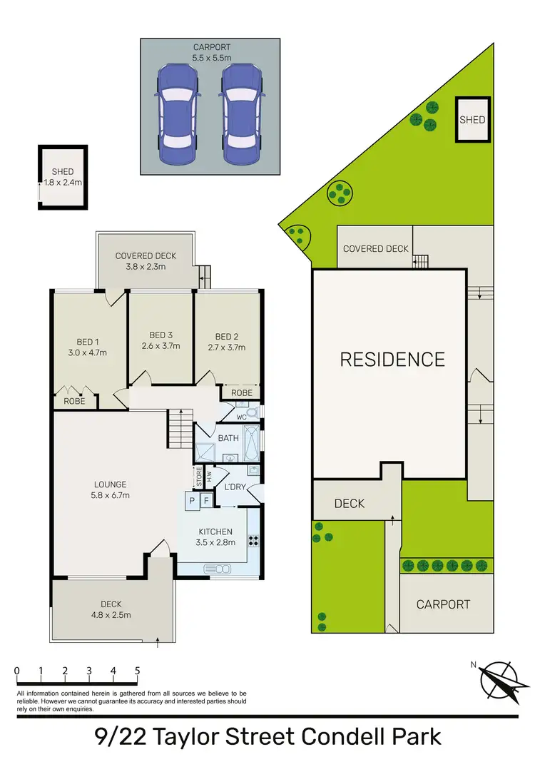 Floorplan of Homely villa listing, 9/22 Taylor Street, Condell Park NSW 2200