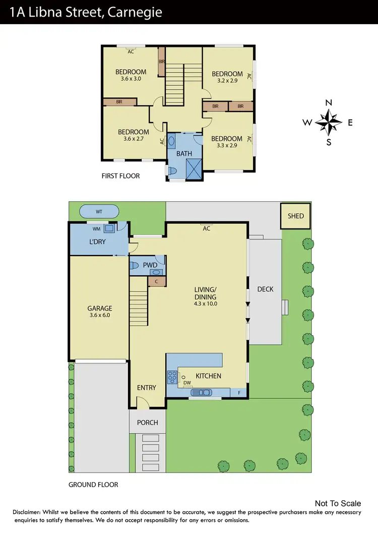 Floorplan of Homely townhouse listing, 1A Libna Street, Carnegie VIC 3163