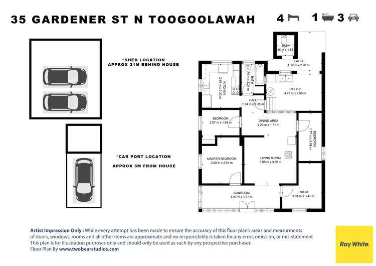 Floorplan of Homely house listing, 35 Gardner Street, Toogoolawah QLD 4313