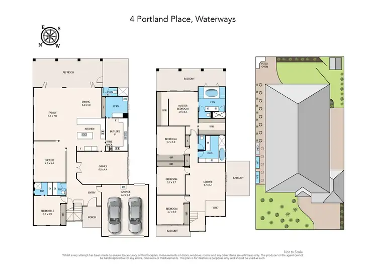Floorplan of Homely house listing, 4 Portland Place, Waterways VIC 3195
