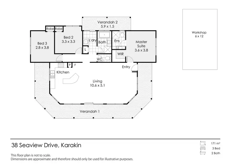 Floorplan of Homely house listing, 38 SEAVIEW Drive, Karakin WA 6044