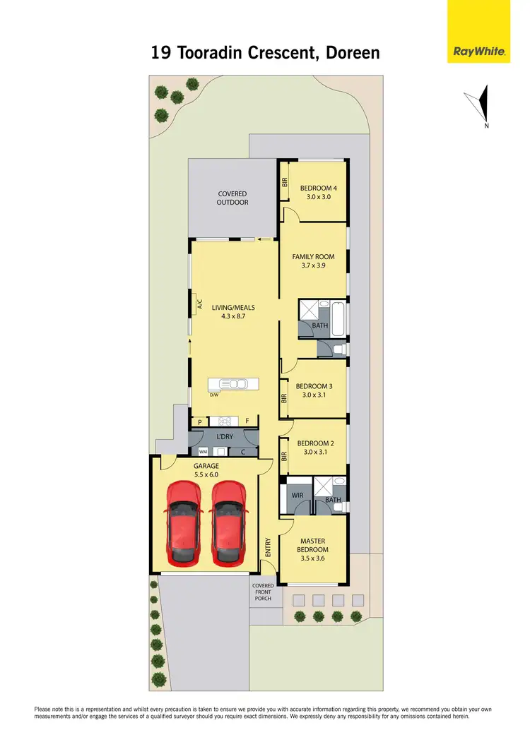 Floorplan of Homely house listing, 19 Tooradin Crescent, Doreen VIC 3754