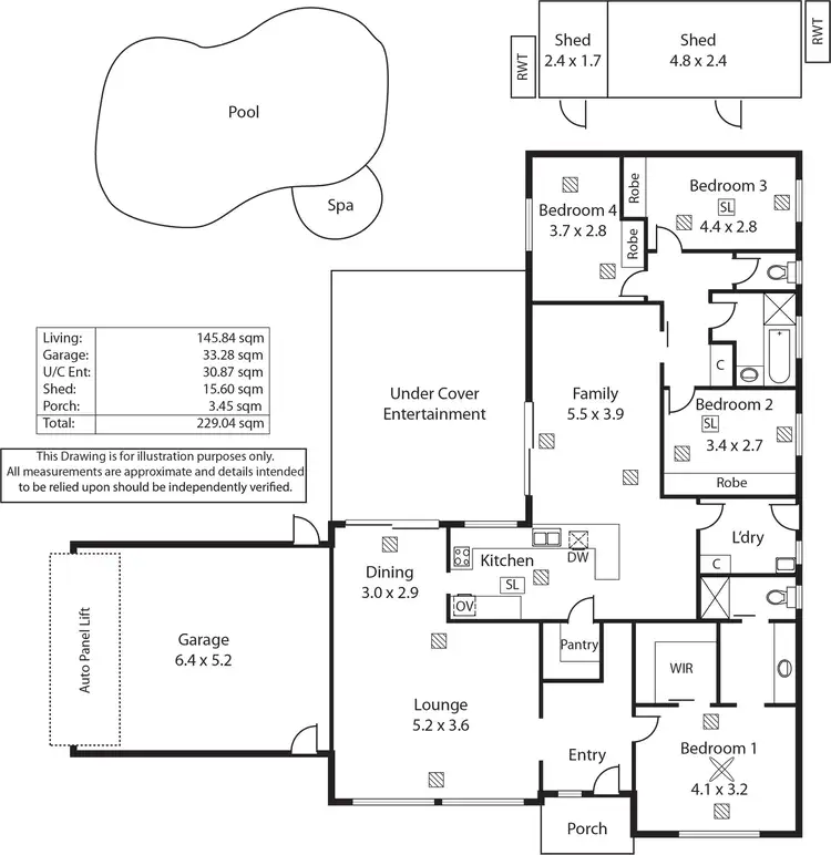 Floorplan of Homely house listing, 1 Quinway Court, Hallett Cove SA 5158