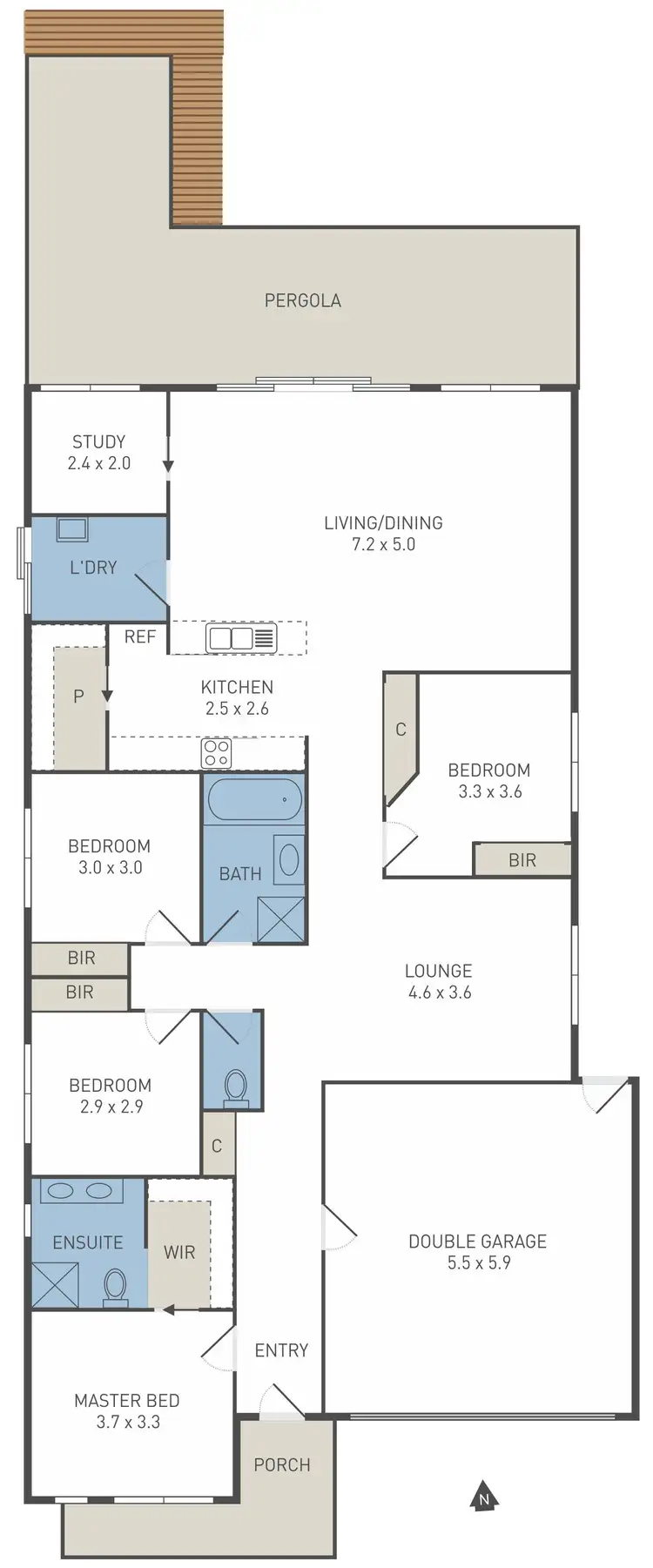 Floorplan of Homely house listing, 3 Manning Circuit, Tarneit VIC 3029
