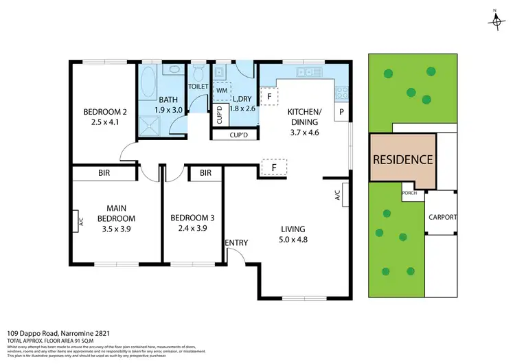 Floorplan of Homely house listing, 109 Dappo Road, Narromine NSW 2821