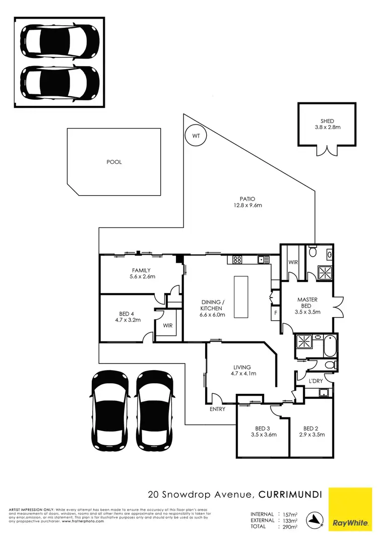 Floorplan of Homely house listing, 20 Snowdrop Avenue, Currimundi QLD 4551