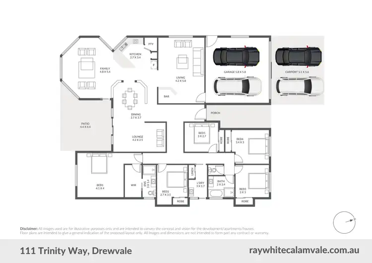 Floorplan of Homely house listing, 111 Trinity Way, Drewvale QLD 4116