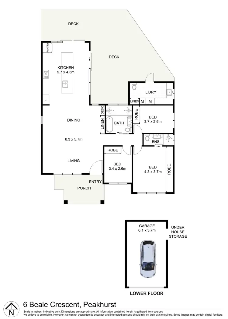 Floorplan of Homely house listing, 6 Beale Crescent, Peakhurst NSW 2210