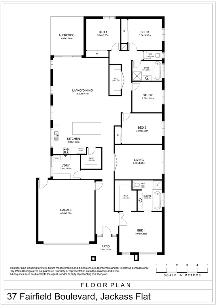Floorplan of Homely house listing, 37 Fairfield Boulevard, Jackass Flat VIC 3556