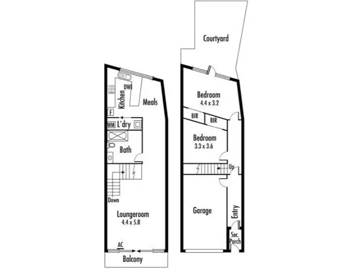 Floorplan of Homely townhouse listing, 47 Albert Street, Mordialloc VIC 3195