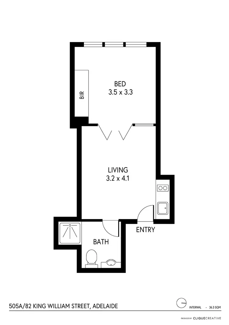 Floorplan of Homely apartment listing, 505A & B/82 King William Street, Adelaide SA 5000