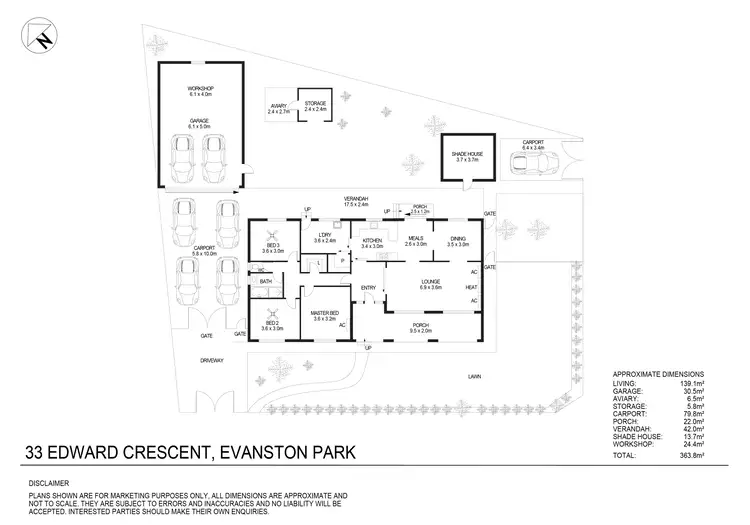 Floorplan of Homely house listing, 33 Edward Crescent, Evanston Park SA 5116