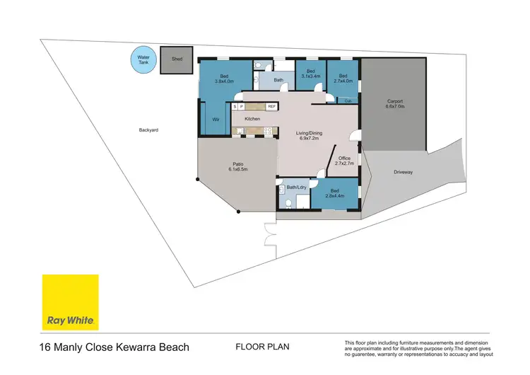 Floorplan of Homely house listing, 16 Manly Close, Kewarra Beach QLD 4879