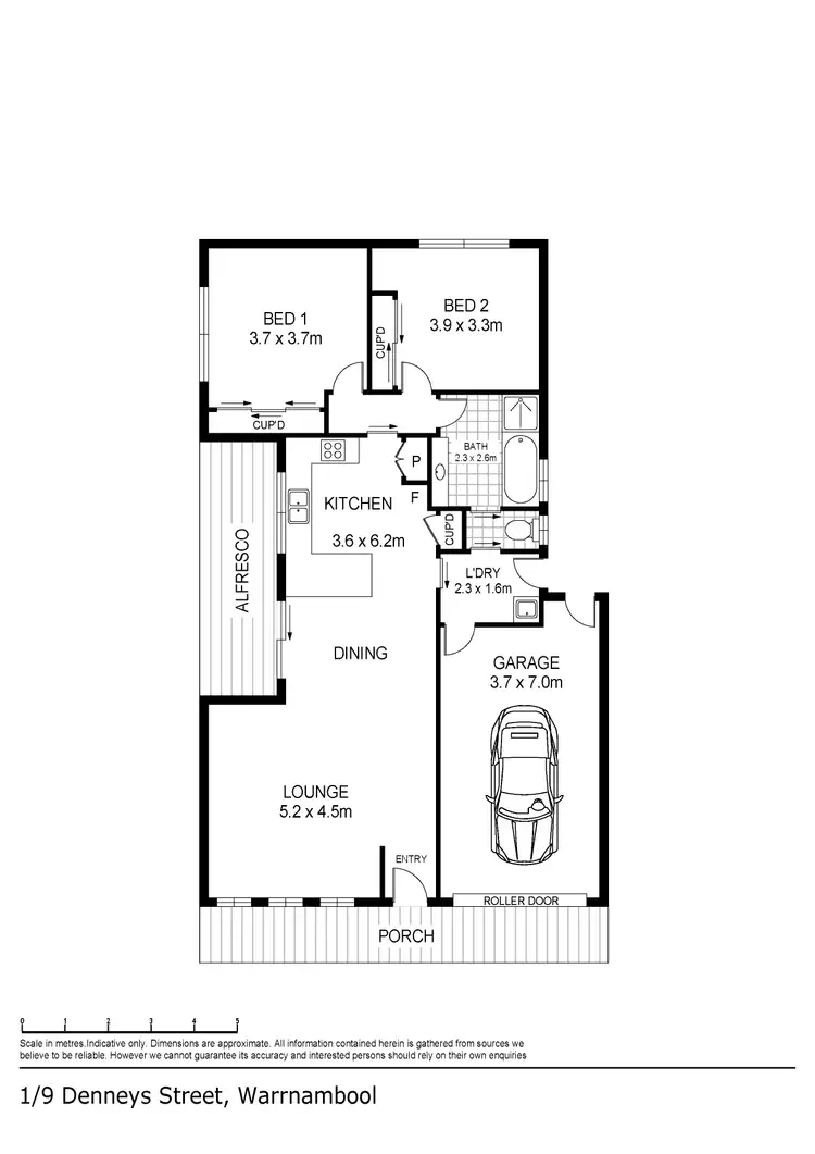 Floorplan of Homely house listing, 1/9 Denneys Street, Warrnambool VIC 3280