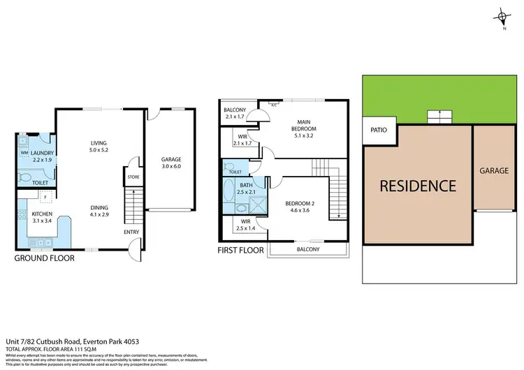 Floorplan of Homely townhouse listing, 7/82 Cutbush Road, Everton Park QLD 4053