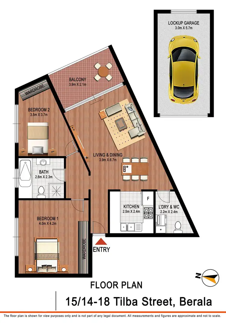 Floorplan of Homely apartment listing, 15/14-18 Tilba Street, Berala NSW 2141
