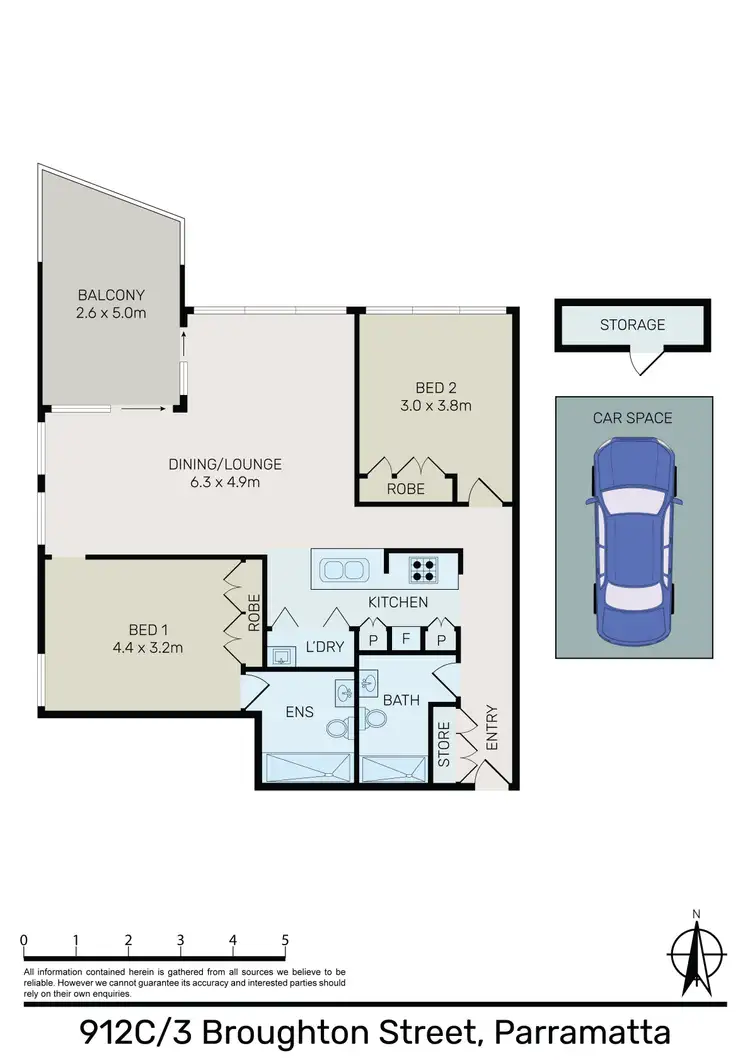 Floorplan of Homely apartment listing, 912C/3 Broughton Street, Parramatta NSW 2150