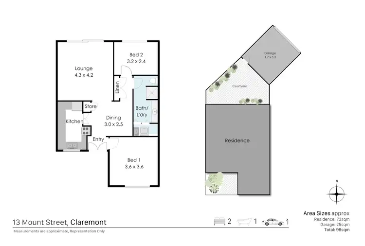 Floorplan of Homely house listing, 13 Mount Street, Claremont WA 6010