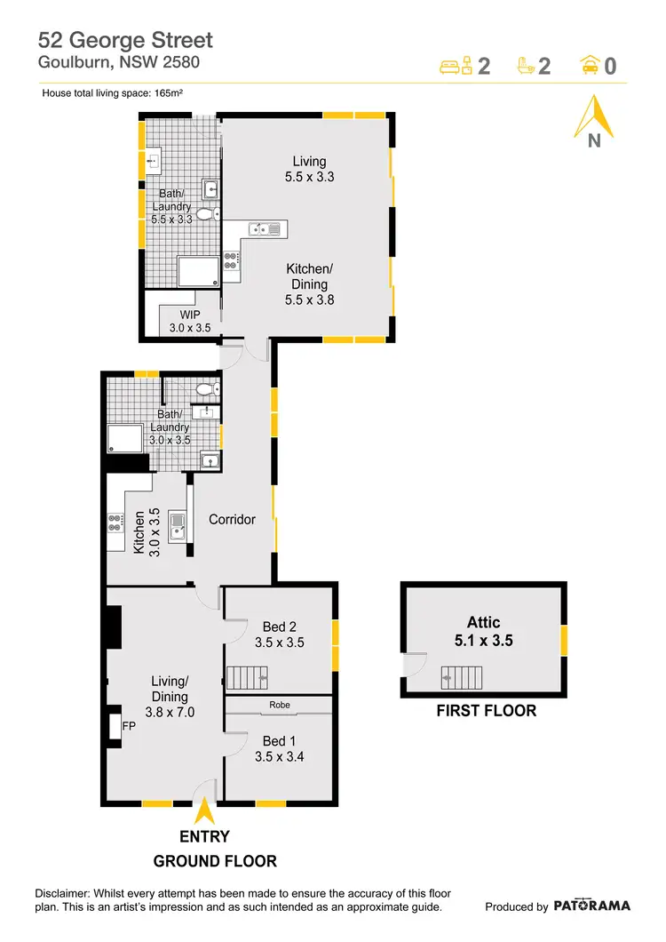 Floorplan of Homely house listing, 52 George Street, Goulburn NSW 2580