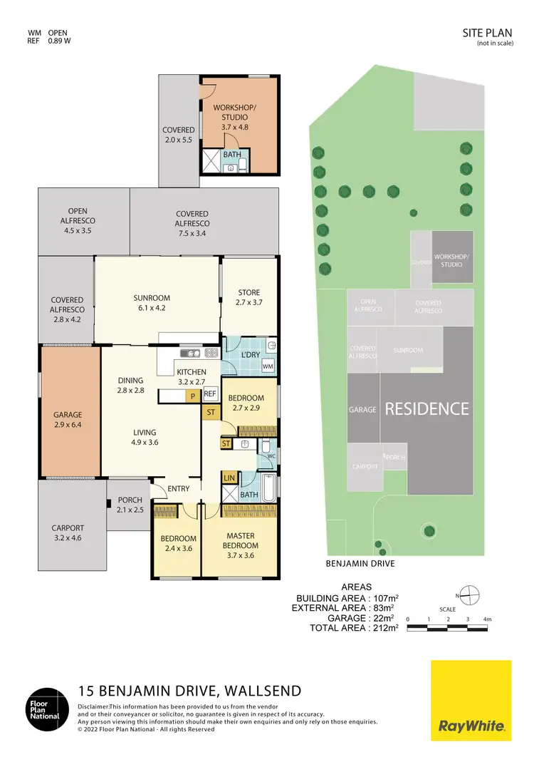 Floorplan of Homely house listing, 15 Benjamin Drive, Wallsend NSW 2287