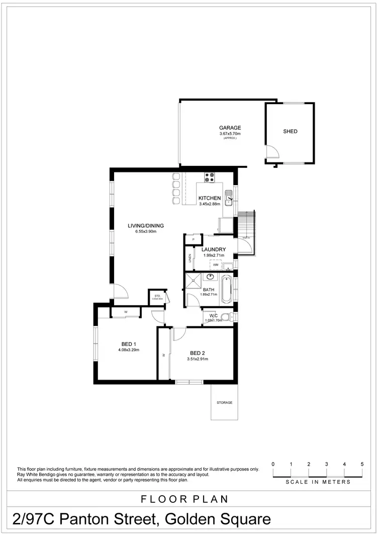 Floorplan of Homely house listing, 2/97C Panton Street, Golden Square VIC 3555