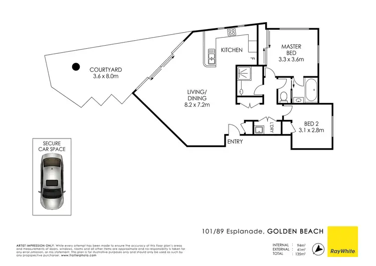 Floorplan of Homely unit listing, Unit 101/89 Esplanade, Golden Beach QLD 4551