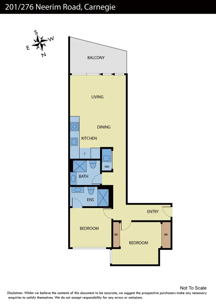 Floorplan of Homely apartment listing, 201/276 Neerim Road, Carnegie VIC 3163