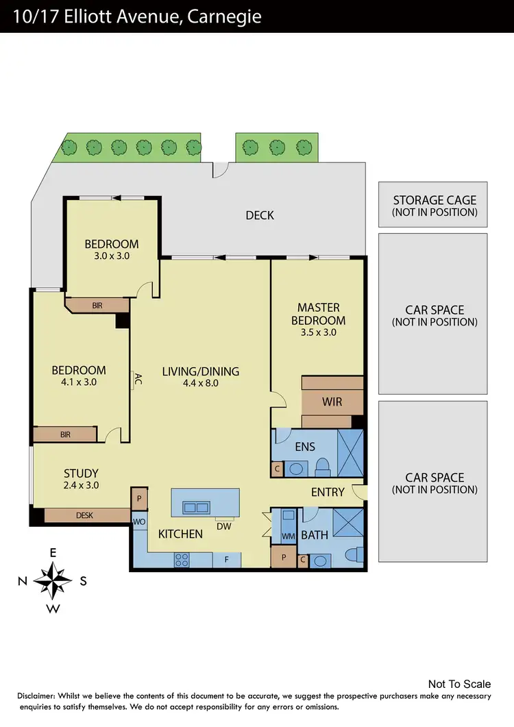 Floorplan of Homely apartment listing, 10/17 Elliott Avenue, Carnegie VIC 3163