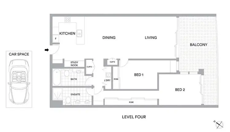 Floorplan of Homely apartment listing, 1404/25 East Quay Drive, Biggera Waters QLD 4216