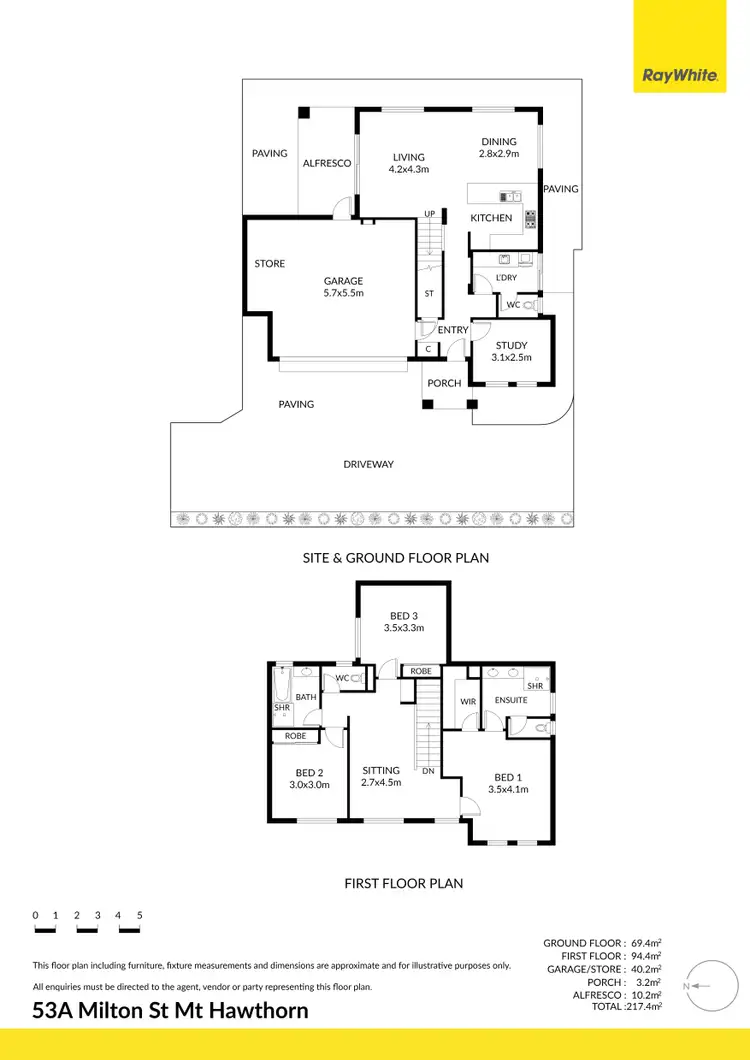 Floorplan of Homely house listing, 53A Milton Street, Mount Hawthorn WA 6016