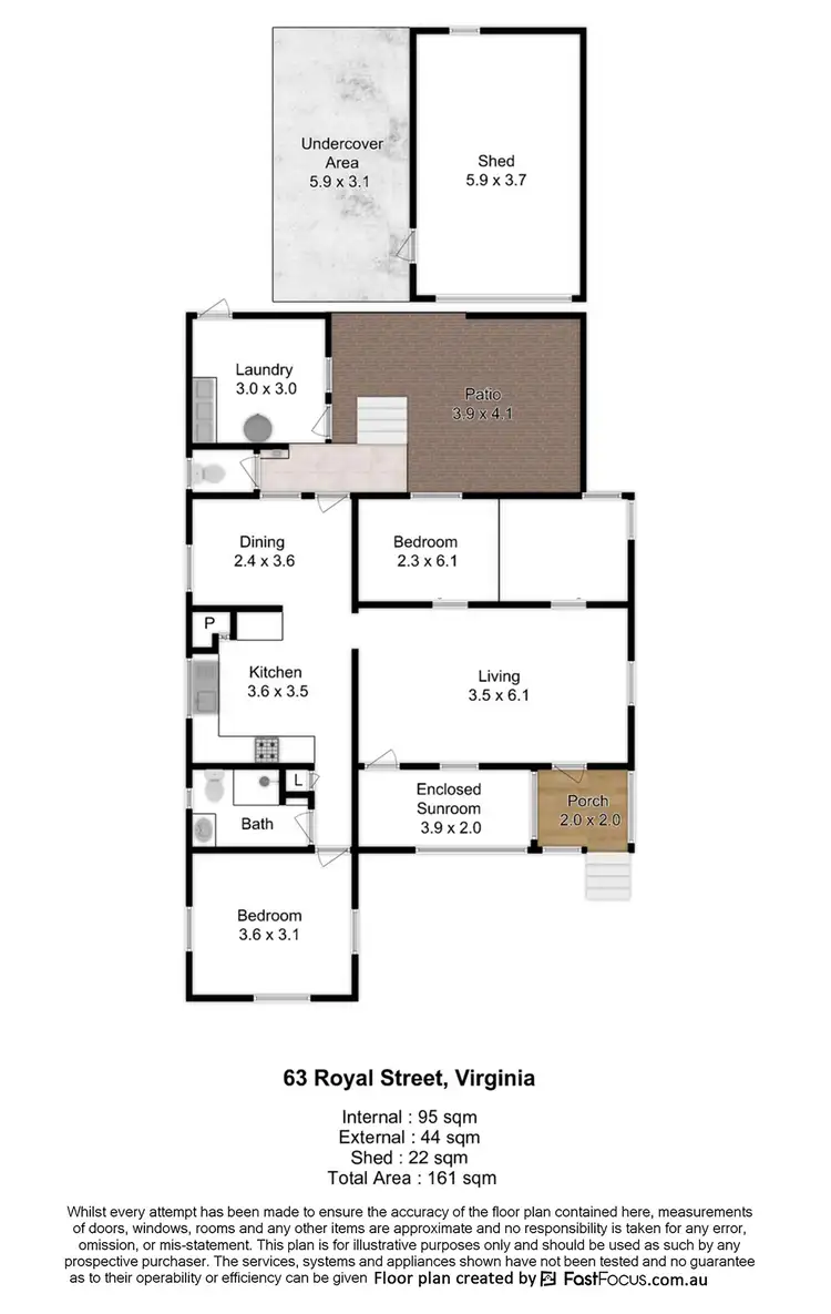 Floorplan of Homely house listing, 63 Royal Street, Virginia QLD 4014