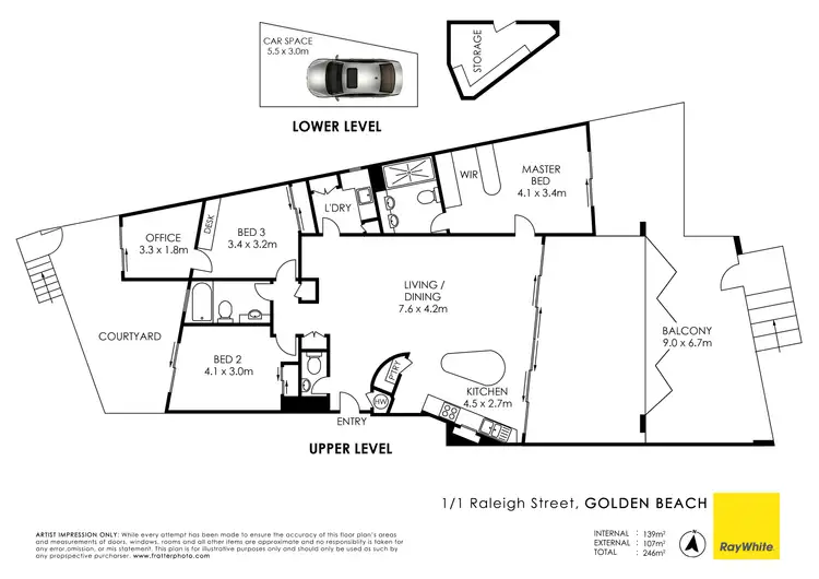Floorplan of Homely unit listing, Unit 1/1 Raleigh Street, Golden Beach QLD 4551