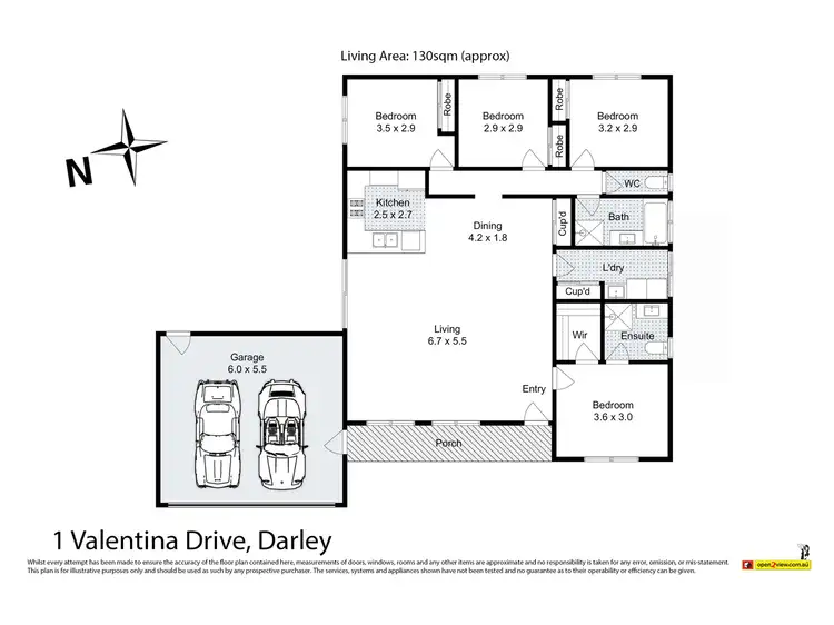 Floorplan of Homely house listing, 1 Valentina Drive, Darley VIC 3340