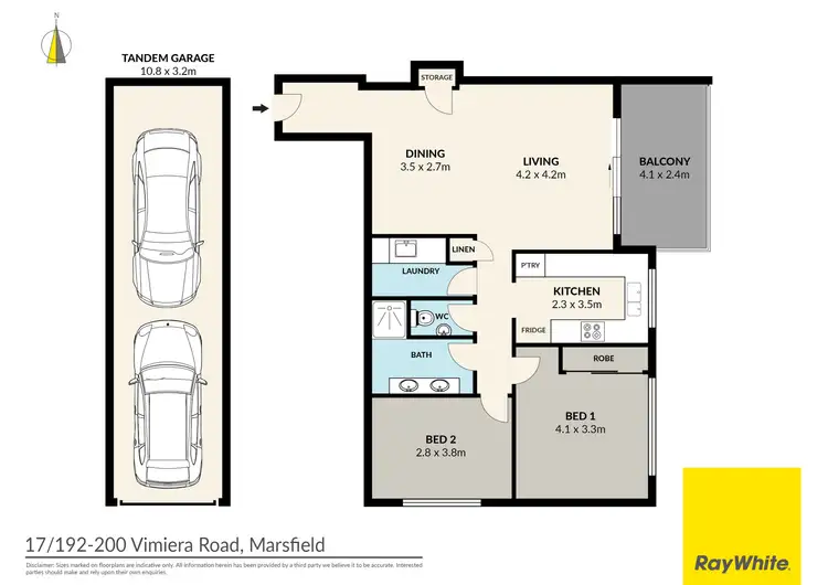 Floorplan of Homely apartment listing, 17/192-200 Vimiera Road, Marsfield NSW 2122